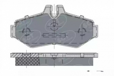 SCT GERMANY sp233pr -  Комплект тормозных колодок, дисковый тормоз